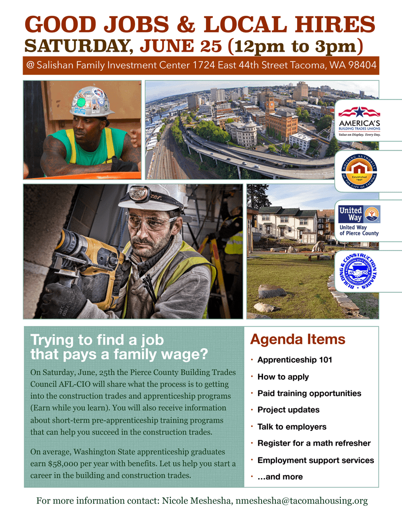 Salishan Trades Event June 25, 2016 Housing Authority